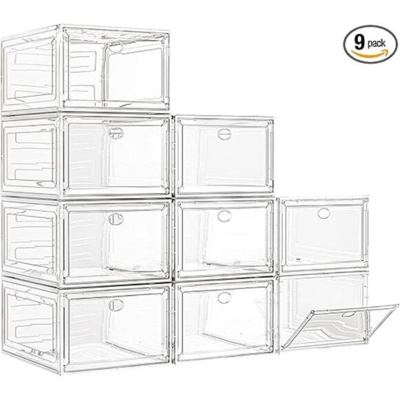 Large Clear Shoe Boxes Organizer【Thicker Material】 Stronger Shoe Box - Picture 6 of 6